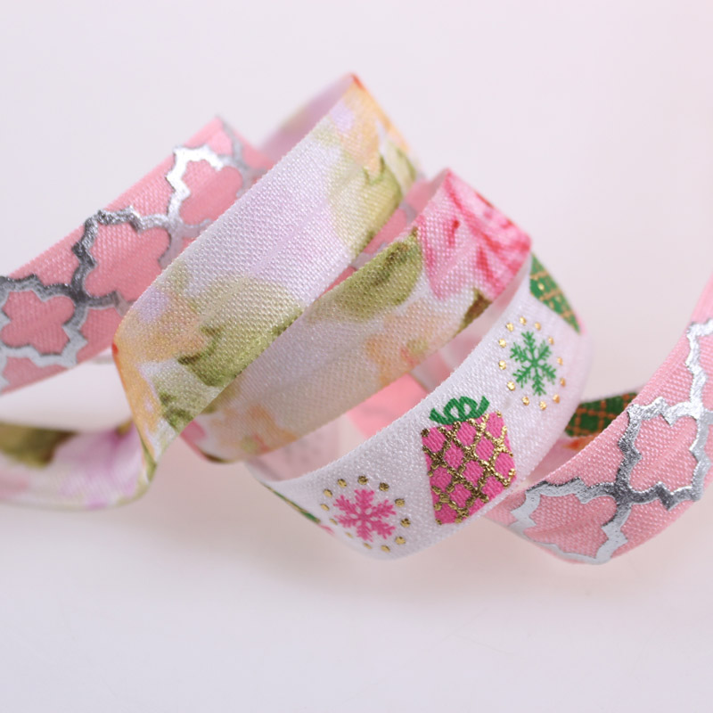 Fold over elastic ribbon