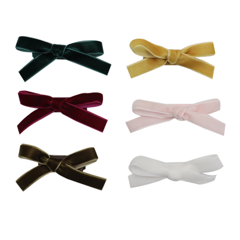 little girl velvet hair bows