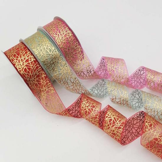 Gold foil sheer ribbon